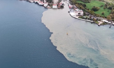 Derelerden gelen çamur, İstanbul Boğazı'nı ikiye böldü!