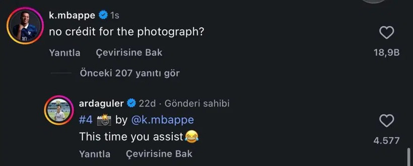 Kylian Mbappe, Arda Güler'in Zidane fotoğrafına takıldı: 'Bu kez asist senden' - Resim : 1